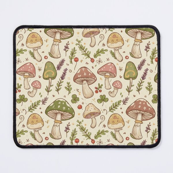 Item preview, Colorful Cottagecore Mushroom Pattern designed and sold by CraftachicDsgn.