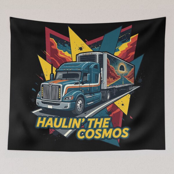Item preview, Haulin' The Cosmos - Epic Galactic Trucker Aesthetic designed and sold by BounoWorld.