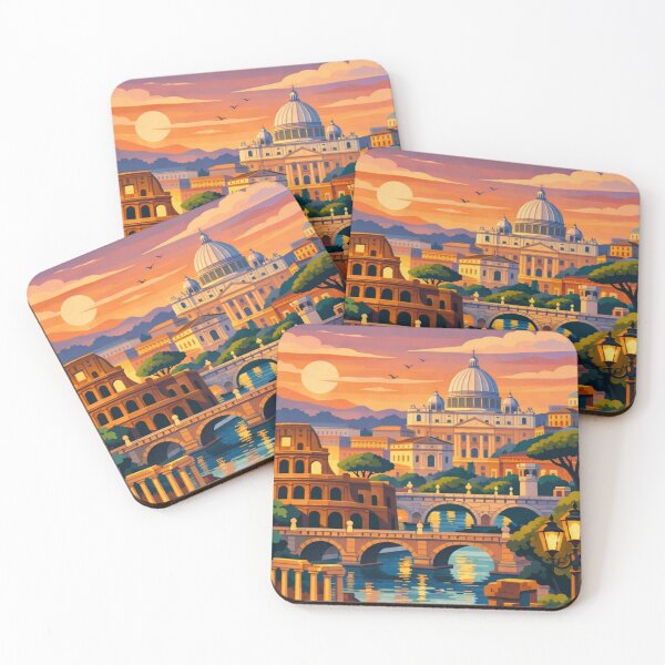 Item preview, Rome at Sunset - Postcard Illustration  designed and sold by MatthewHeights.
