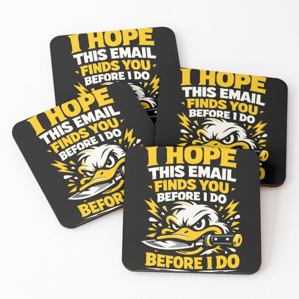 Item preview, I Hope This Email Finds You Before I Do - Angry Duck with Knife designed and sold by WavesStation.
