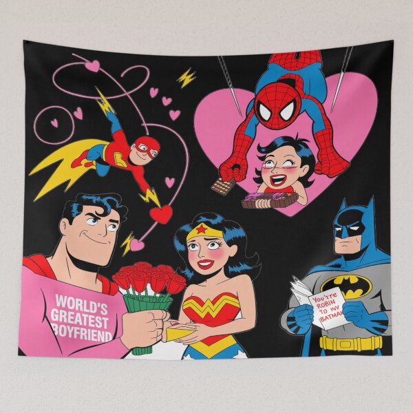 Item preview, Superhero Valentine's Puns | DC Marvel Fan Art Romance designed and sold by Midnight Veil Designs.