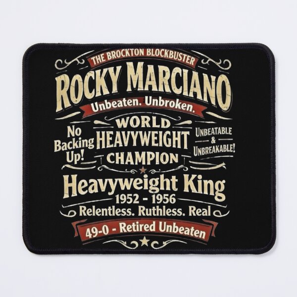 Item preview, Rocky Marciano Unbeaten Heavyweight Champion 49-0 Vintage Boxing Design designed and sold by The Irish Whip.