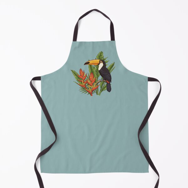 Item preview, Tropical Toucan Among Heliconia Jungle Leaves designed and sold by BirdsnStuff.
