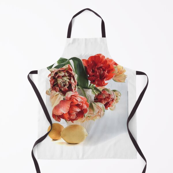 Item preview, fresh spring bouquet of parrot tulips with lemons in natural light designed and sold by TsvietkovaArt.