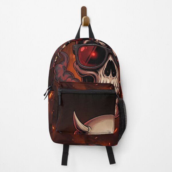 Item preview, Smoking Horned Devil Skull Illustration designed and sold by barloly.