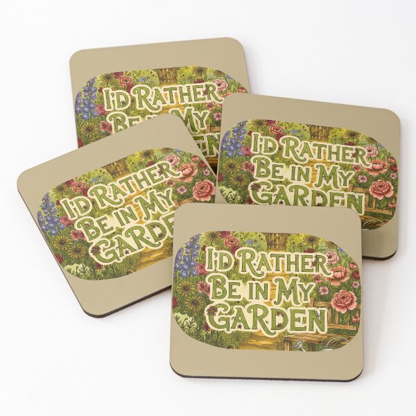 Item preview, I’d Rather Be In My Garden Vintage Aesthetic Cottagecore Illustration designed and sold by Pukisdaizi.