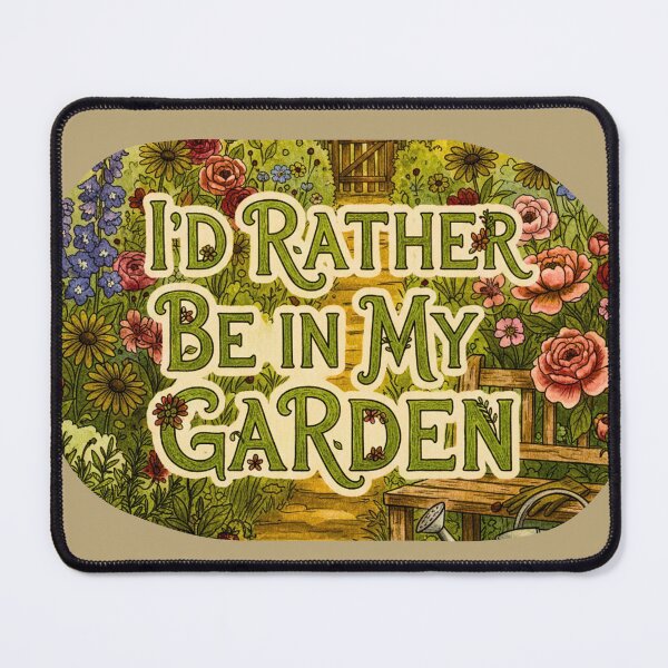 Item preview, I’d Rather Be In My Garden Vintage Aesthetic Cottagecore Illustration designed and sold by Pukisdaizi.