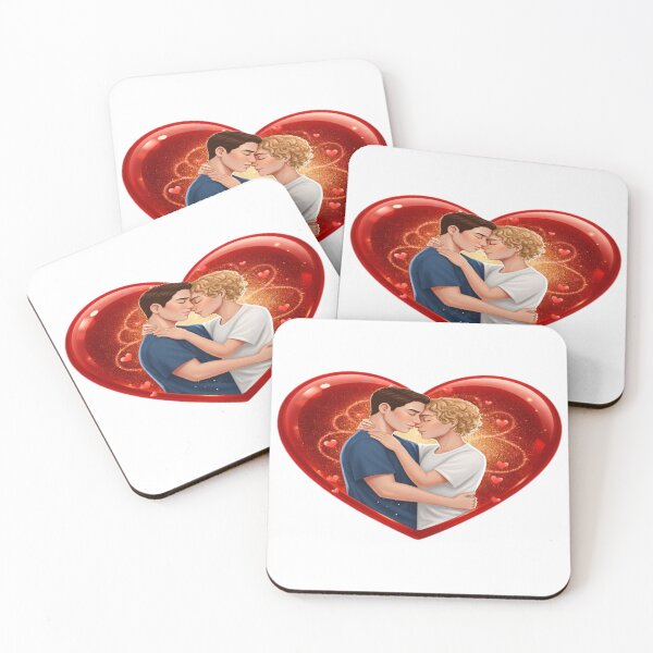 Item preview, Soulmates' Connection - Romantic Gay Couple Valentine Art designed and sold by Droosam.
