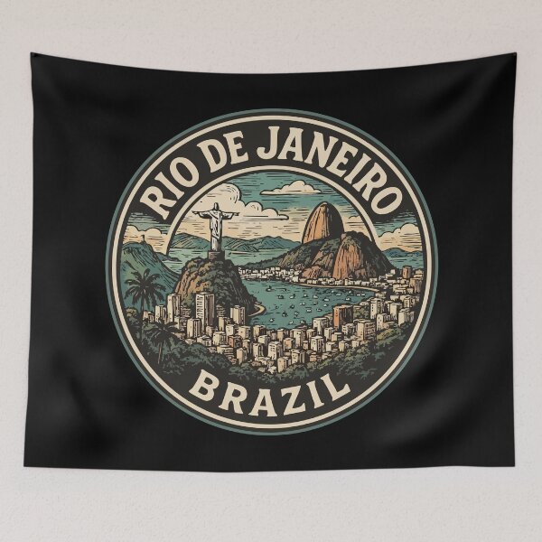Item preview, Rio De Janeiro Brazil Vintage Travel designed and sold by TomFrontierArt.