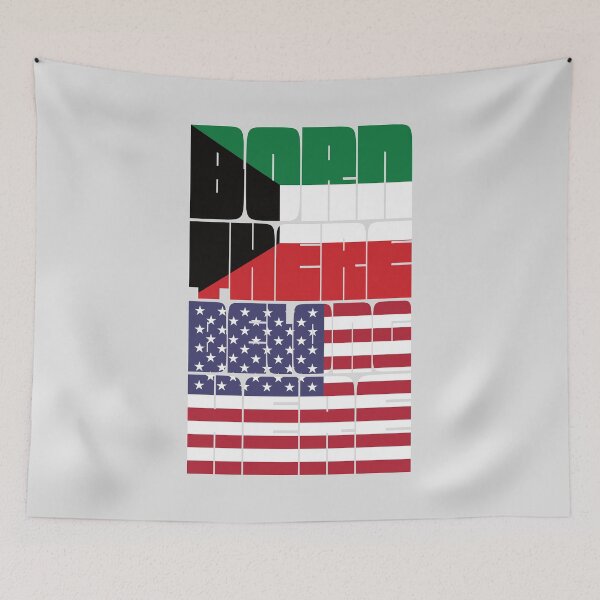 Item preview, Born Kuwait Belong American designed and sold by FlagX.