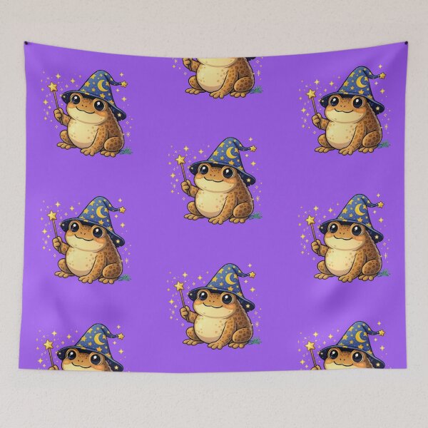 Item preview, Magician toad with magic wand designed and sold by FroggyOnly.