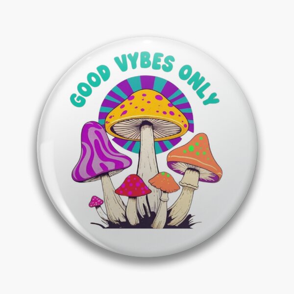 Item preview, Good Vybes Only Vibrant Mushroom World Illustration designed and sold by Posiheal26.