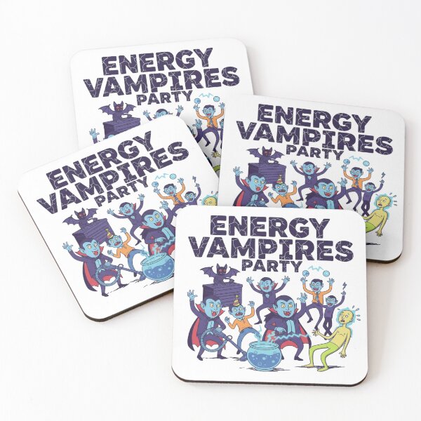 Item preview, Energy Vampires Party – Funny Halloween Style T-Shirt designed and sold by Imaginarium of Chaos falcon88 .