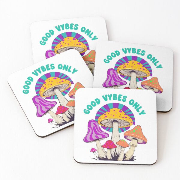 Item preview, Good Vybes Only Vibrant Mushroom World Illustration designed and sold by Posiheal26.