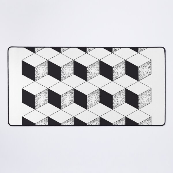 Item preview, Pattern black and white cubes designed and sold by Good_Things.