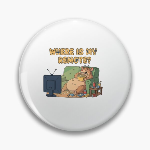 Item preview, Where Is My Remote – Lazy Funny Rat Cartoon T-Shirt designed and sold by Imaginarium of Chaos falcon88 .