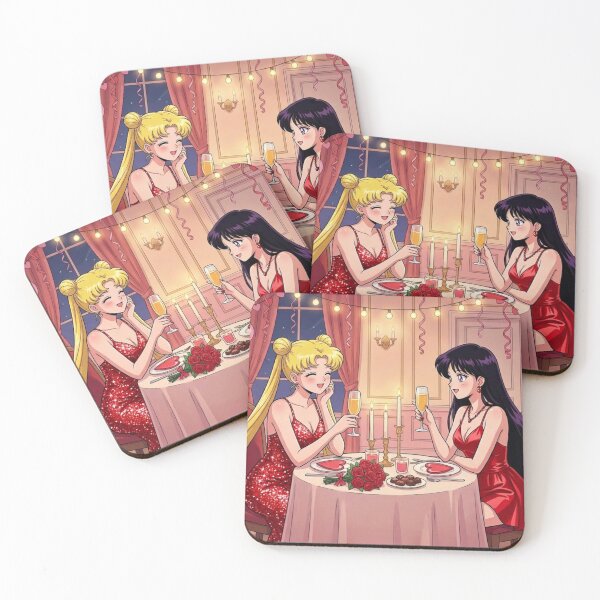 Item preview, Usagi and Rei on a Valentine's Date Night designed and sold by Solace Sparkles.