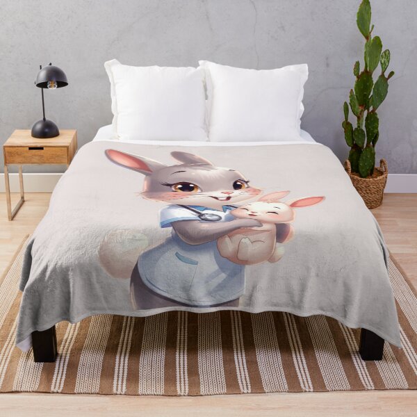 Item preview, Doctor Bunny and baby - The Softest Kind of Care designed and sold by Nature's Palette.