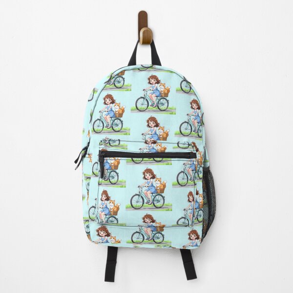 Item preview, Girl with a cat traveling by bicycle designed and sold by PrintLabStudio.