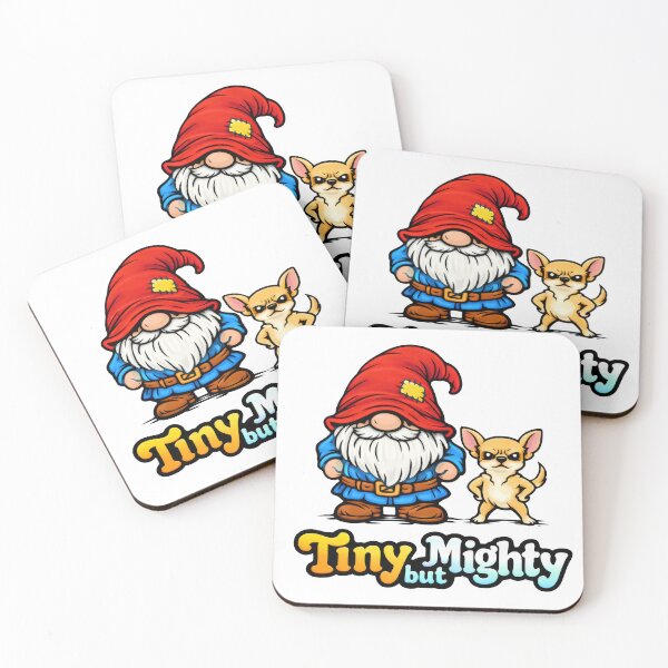 Item preview, Tiny but Mighty – Gnome and Chihuahua Bold Cartoon Illustration designed and sold by Moriarty's Digital Visions.