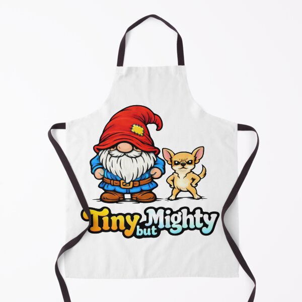 Item preview, Tiny but Mighty – Gnome and Chihuahua Bold Cartoon Illustration designed and sold by Moriarty's Digital Visions.