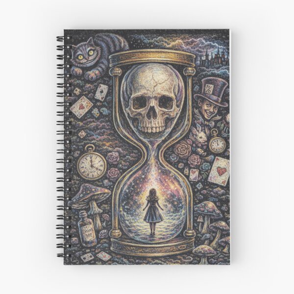 Item preview, Skull Hourglass Alice in Wonderland designed and sold by Bunnybarbell.