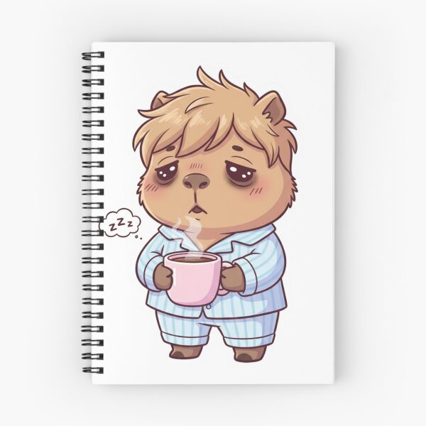 Item preview, Tired Capybara Drinking Coffee – Funny Kawaii Animal designed and sold by FRADEX STORE.