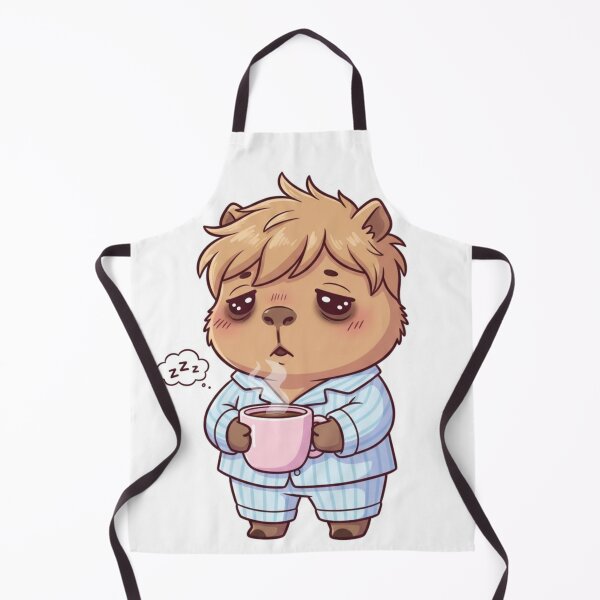 Item preview, Tired Capybara Drinking Coffee – Funny Kawaii Animal designed and sold by FRADEX STORE.
