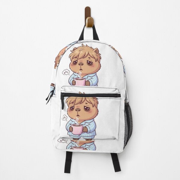 Item preview, Tired Capybara Drinking Coffee – Funny Kawaii Animal designed and sold by FRADEX STORE.