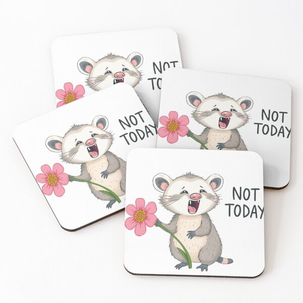 Item preview, Not Today – Cute Cartoon Opossum designed and sold by Sparkofart07.