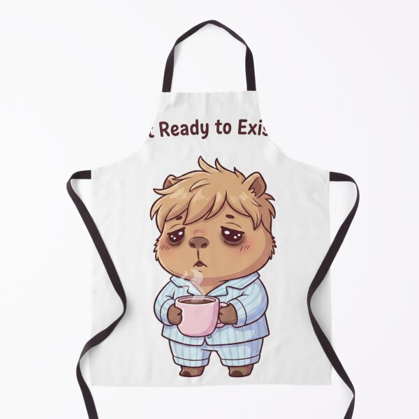 Item preview, Tired Capybara Drinking Coffee – Funny Kawaii Animal designed and sold by FRADEX STORE.