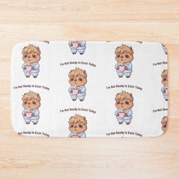 Item preview, Tired Capybara Drinking Coffee – Funny Kawaii Animal designed and sold by FRADEX STORE.