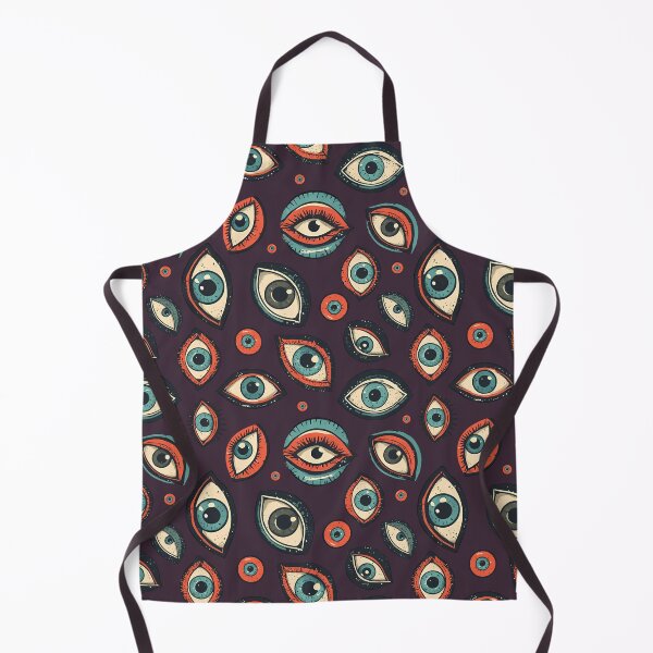 Item preview, All Seeing Eyes Pattern - Retro Surreal Illustration (Purple Background) designed and sold by JawKneeArt.