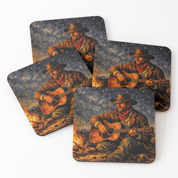 Item preview, Cowboy Music by the Campfire on Starry Night designed and sold by acceleratorhams.