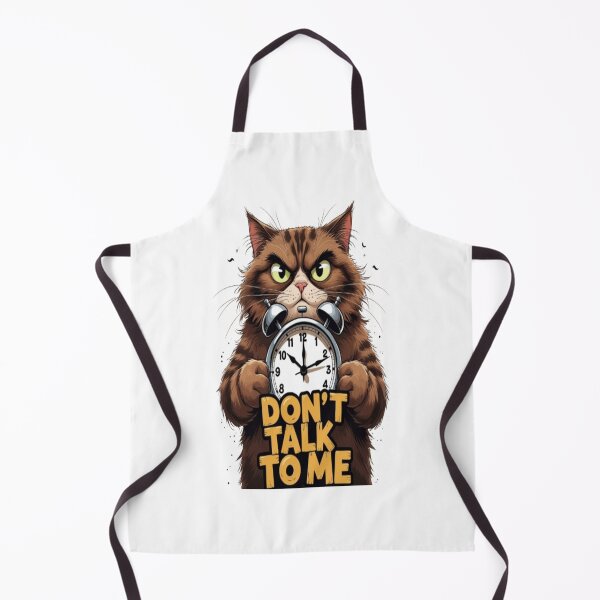 Item preview, Funny Grumpy Cat “Don’t Talk to Me” Illustration – Morning Mood Art designed and sold by ELVIN DESIGNS.
