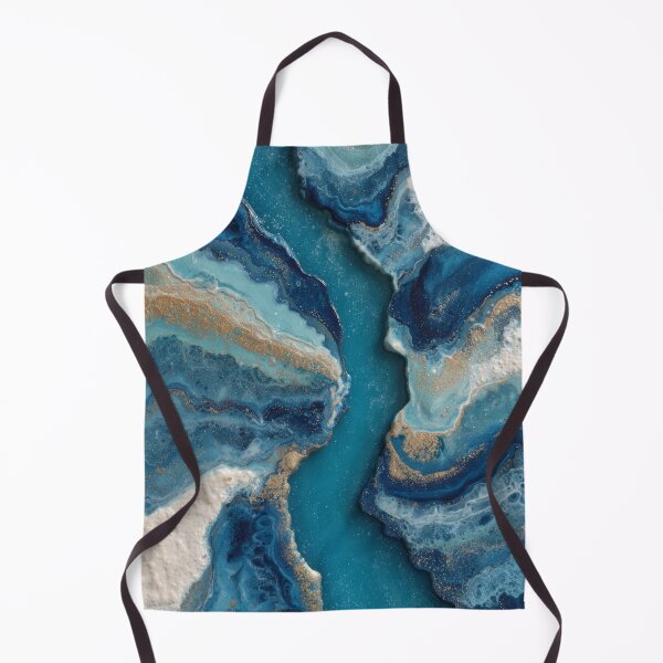 Item preview, Teal & Gold Alcohol Ink Flow – Luxe Fluid Abstract designed and sold by EK-World.