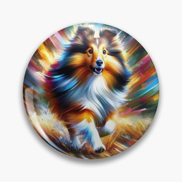 Item preview, Shetland Sheepdog Dog Portrait Acrylic Art Print Pet Portrait Gift for Sheltie Lovers designed and sold by Puppy Puzzles Plus.