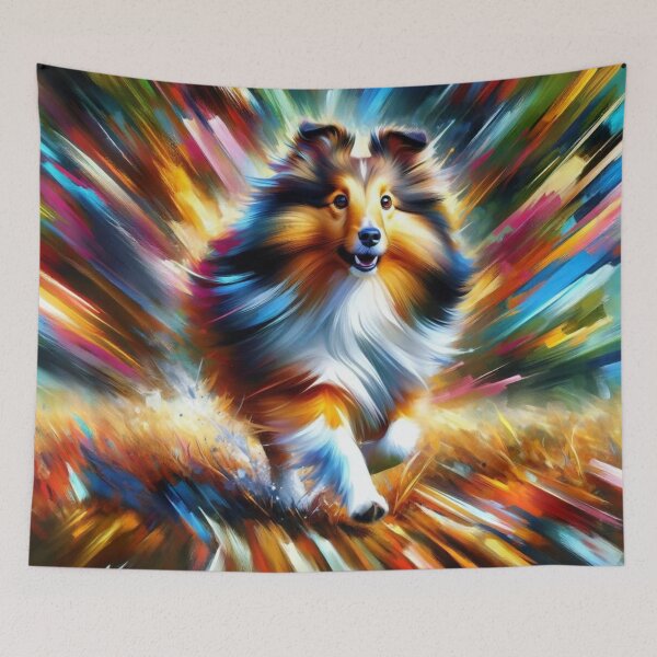 Item preview, Shetland Sheepdog Dog Portrait Acrylic Art Print Pet Portrait Gift for Sheltie Lovers designed and sold by Puppy Puzzles Plus.