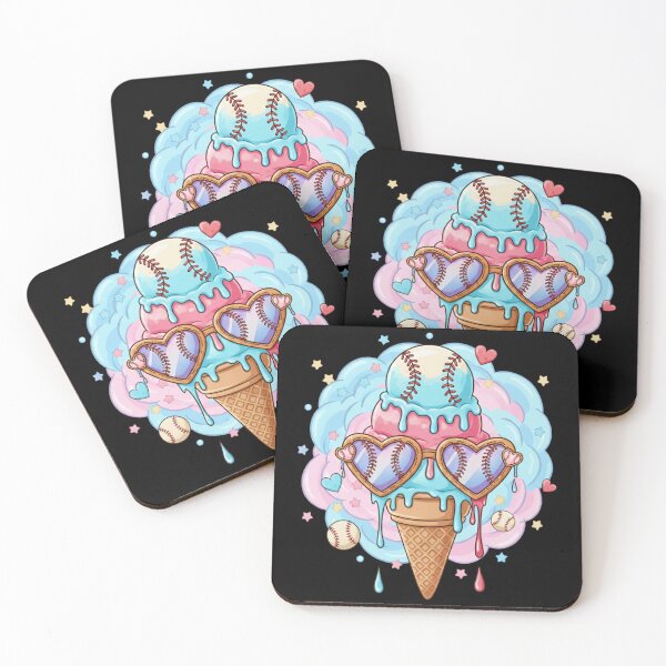 Item preview, Baseball Ice Cream Drip Heart Sunglasses Sporty Summer designed and sold by axiksa10.