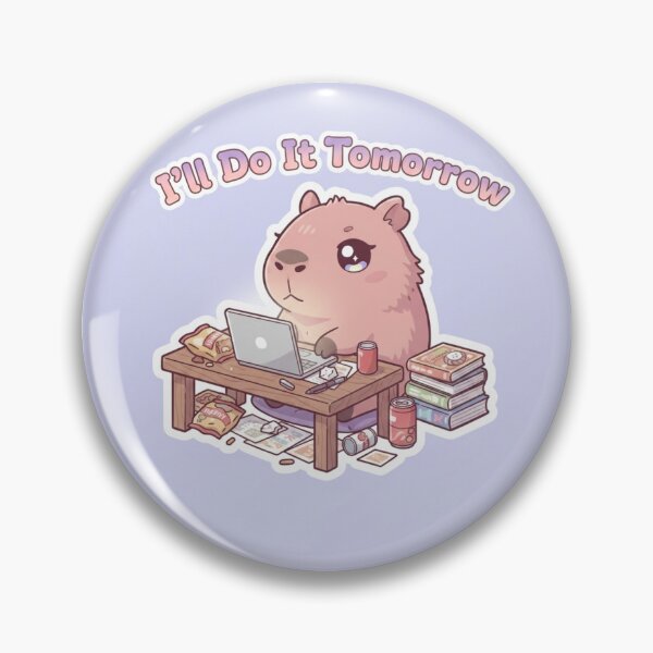 Item preview, Capybara Procrastinating on Laptop – Funny Kawaii Animal designed and sold by FRADEX STORE.