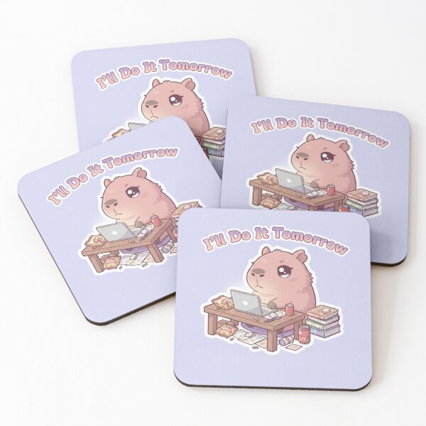Item preview, Capybara Procrastinating on Laptop – Funny Kawaii Animal designed and sold by FRADEX STORE.