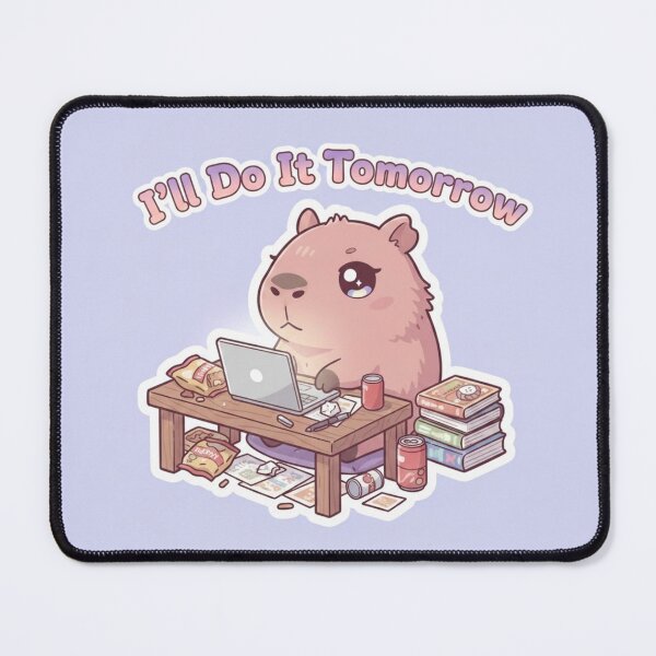 Item preview, Capybara Procrastinating on Laptop – Funny Kawaii Animal designed and sold by FRADEX STORE.
