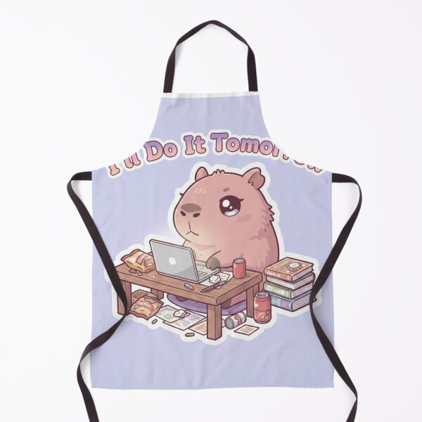 Item preview, Capybara Procrastinating on Laptop – Funny Kawaii Animal designed and sold by FRADEX STORE.
