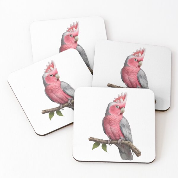 Item preview, Rose-breasted Cockatoo (Galah) Perched on a Branch designed and sold by VibranPalette.