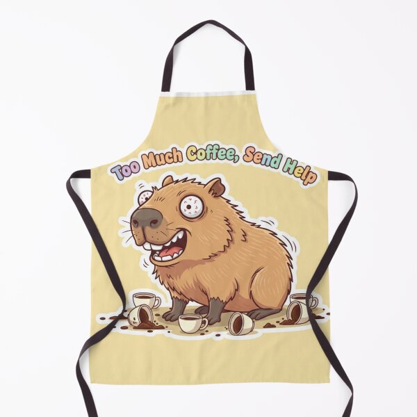 Item preview, Capybara with Too Much Coffee – Funny Kawaii Animal designed and sold by FRADEX STORE.