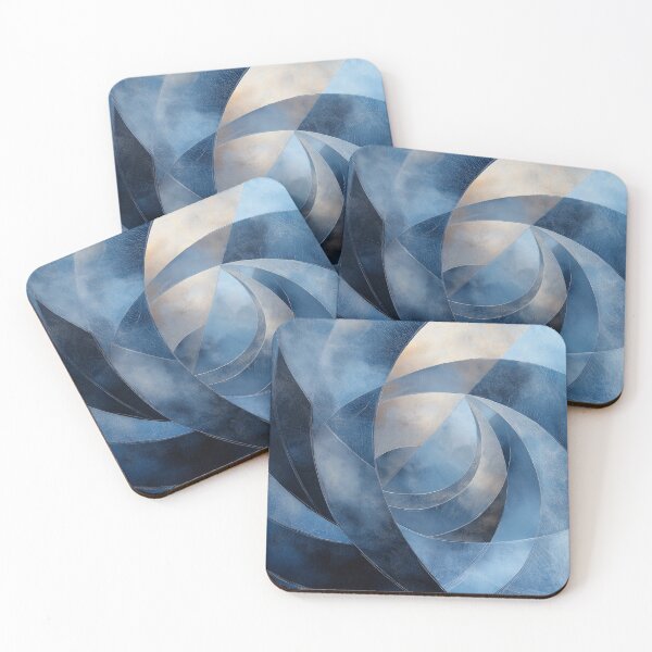 Item preview, Nautical Spiral - Blue Geometric Abstract Art designed and sold by Caspereickeart.
