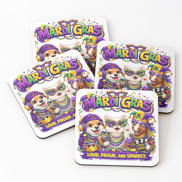 Item preview, Mardi Gras Loud Proud Sparkly Party designed and sold by AnnDesignStudio.