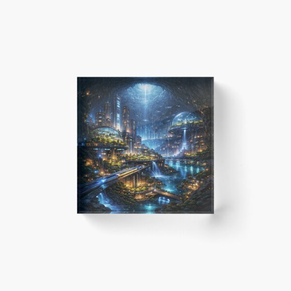 Item preview, Future Underground City - Hidden World Below designed and sold by Myra365Art.