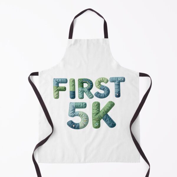 Item preview, FIRST 5K - IN BLUE AND GREEN FAUX LETTERING designed and sold by AlexOBrienArt.