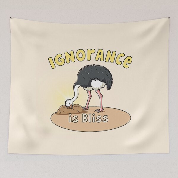 Item preview, Ignorance is Bliss - Ostrich Head in the Sand designed and sold by PriyaMagic.